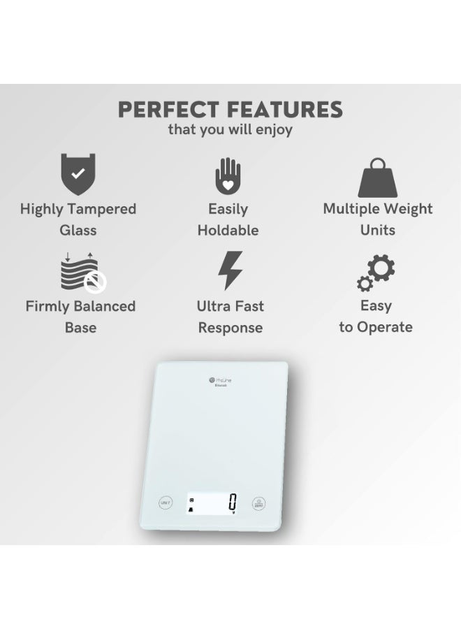 ProOne Nutri Lab Digital Kitchen Scale, 10kg/1g Accurate, Waterproof, Kitchen-Friendly Electronic Food Weighing Scale for Cooking & Baking - Your Diet Partner - Image 5